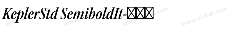 KeplerStd SemiboldIt字体转换